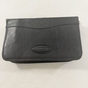 Case Logic CD Case Binder Holds 72 Discs Black Faux Leather Zip Around W/ Handle